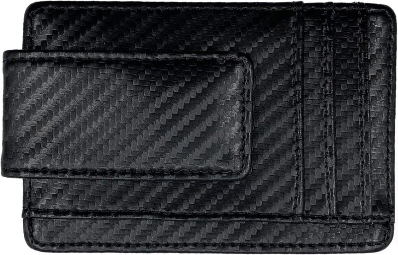 HOPSOOKEN Money Clip RFID Front Pocket Wallet Men Leather Slim Minimalist Wallet - Image 1